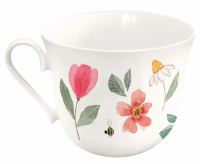 Liebevoll illustrierte Tasse mit Blumenmotiv aus Porzellan aus dem Grätz Verlag jetzt bestellen