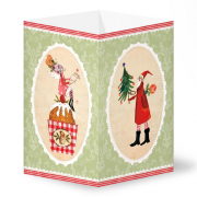 Transparentleuchte mit Elfen Weihnachtskarte